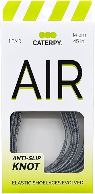 Caterpy AIR 2.0 - Elastic Shoe Laces with Anti-Slip Knot - Shoe Laces for Adults & Kids - Sleek Shoelaces for Sneakers
