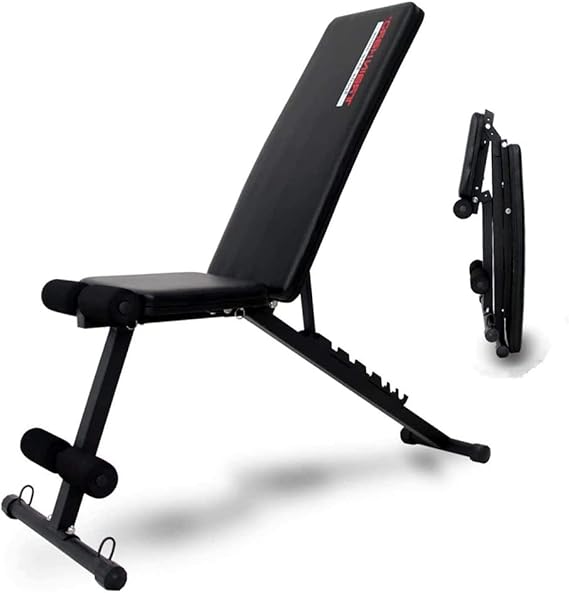 TrainHard Adjustable folding weight bench multifunction training bench inclined bench abdominal trainer flat bench straight/inclined/negative suitable for beginners at home maximum load 200 kg.
