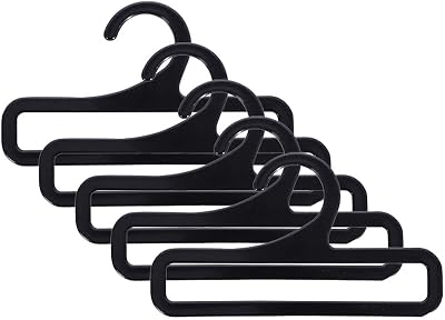 10 Pcs Plastic Scarf Hangers Towel Holders Closet Organizer for Scarves, Ties, Shawls, Belts, Towels Black