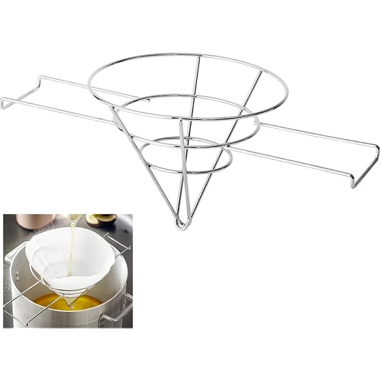 Deep Fryer Oil Cone Filter Holder for Filters, Commercial 10 Deep Fryer Oil Filters Stand, for cooking oil filters Non-Woven Premium Cones 10 Filter Stand only
