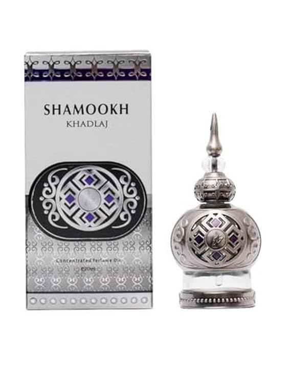 Khadlaj Shamookh Silver Concentrated Perfume Oil 0.67 Ounce (Unisex)