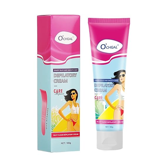 O'CHEAL Sensitive Hair Removal Cream - Suitable for Men and Women Body, Legs, Underarms and Lip - Gentle Formula for All Skys Types,3.52 Ounces with Scraper (3.52, Ounces)