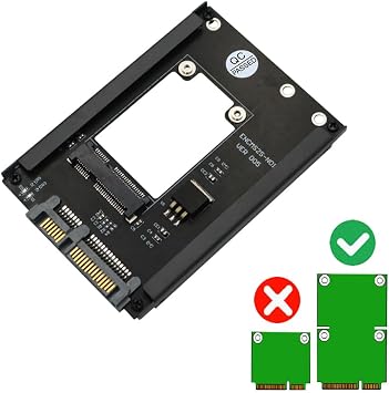 JMT MSATA SSD to 2.5" SATA III with Frame Bracket 6Gbps - Retain mSATA SSD as 7mm 2.5" SATA Drive