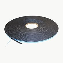 J.V. Converting Window Glazing Tape Double-Sided, Closed Cell, (DC-WGT-01), 1/4 in. x 75 ft. x 1/8 in. Thick (Black)