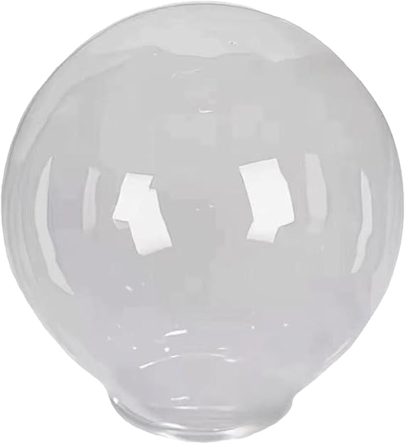 Clear Acrylic Globe Light Cover, Weatherproof Lamp Globe Shade, Round Sphere Light Cover for Chandelier Pendant Light Replacement, Diameter 20cm
