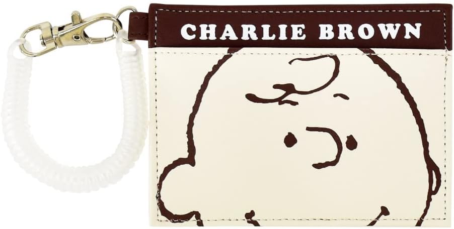 Snoopy Pass Case Regular Card Case 2 Pieces Synthetic Leather PU Leather Mini Small Coil Chain Simple