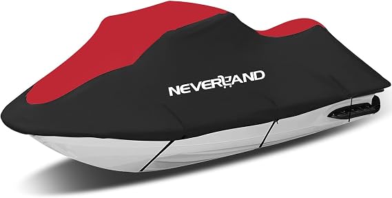 NEVERLAND Jet Ski Cover Compatible with Yamaha Seadoo 120'' to 135"(Red)