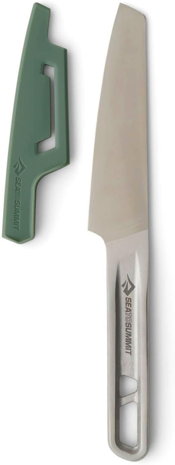 Sea to Summit Detour Stainless Steel Kitchen Knife for Camp Cooking | High-strength cast stainless steel camp kitchen knife delivers a sharp, rust- and stain-resistant edge for outdoor cooking