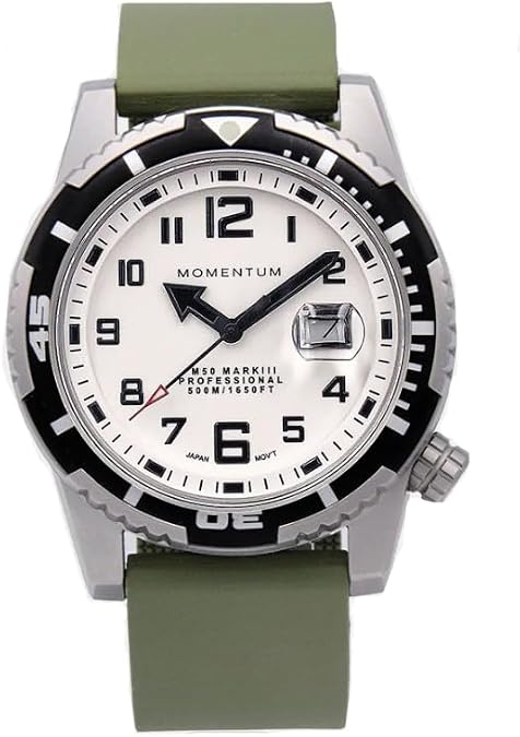 Momentum M50 Lume Dial on Green Goma Rubber