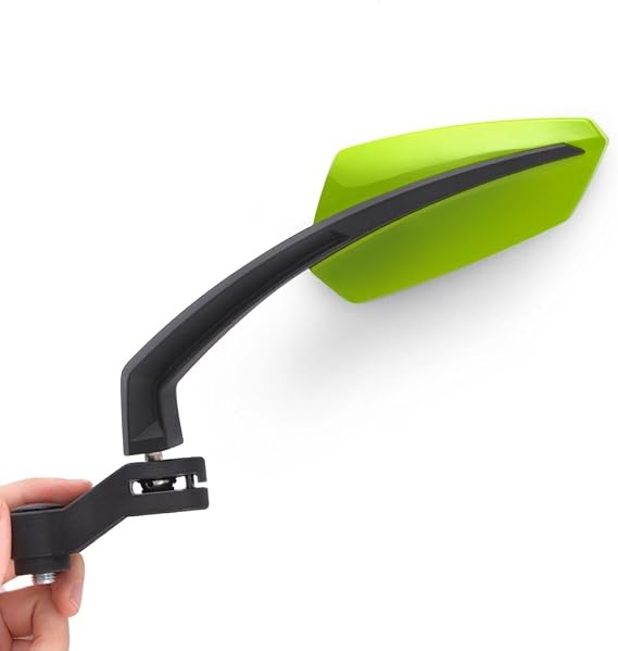 KiWAV Motorcycle Mirrors Tulip Green with 8mm and 10mm Adapter