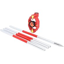 Sorandy High Precise Land Surveying Total Station Mini Prism, Survey Prism, Total Station with 25.4mm Effective Diameter, 17.5mm Constant & 4 Poles, Ideal for Railways, Tunnels,