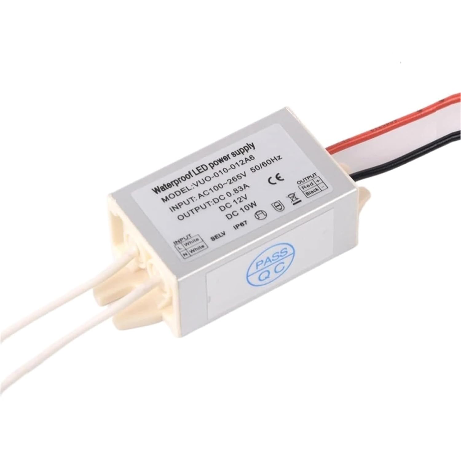 1pc Waterproof LED Power Supply 10W 20W 45W 220V to 12V Driver for LEDs spotlights Transformer IP6712V 10W