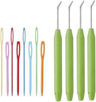 Mofuiry 4 Sets Knitting Loom Hooks, Crochet Hook Set with 8 Pieces Needles for Knifty Knitters