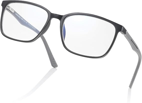 ZENOTTIC Blue Light Glasses,Reading Glasses for Men Square TR Frame Anti Glare Sport Computer Glasses