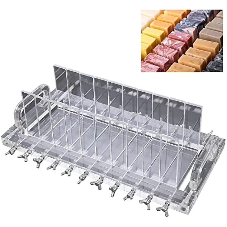 3cm1.18 Soap Cutter, GDAE10 Steel Wire Board Manual Making Cutting Machine Butter Cheese Slicer Scale Professional Hand-Made DIY Bathroom Cleaning Gift 11 Wires