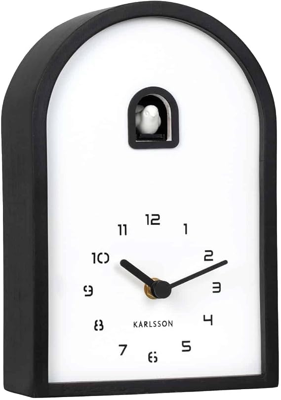 Karlsson Wall/Table Clock Curva Cuckoo - Black (KA6126BK)