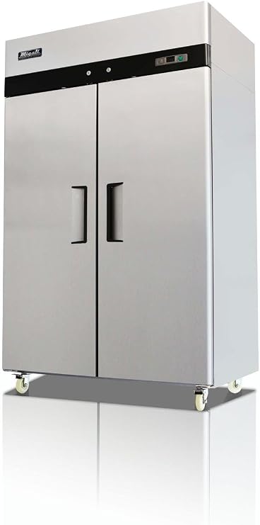 Migali C-2R 52" Competitor Series Reach-In Refrigerator with 49 cu. ft. Capacity Solid Doors 115 Volts 6 Shelves and Top Mounted Compressor in Stainless