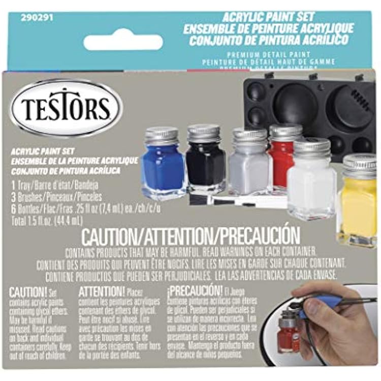 Testors Acrylic Paint Set Primary, Multicolor