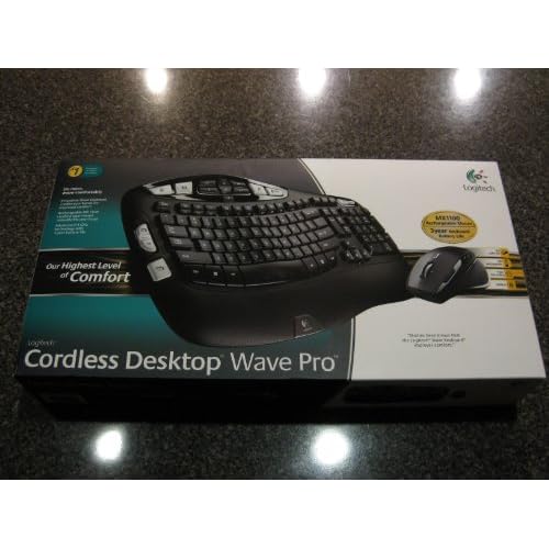 Logitech Cordless Desktop Wave Pro Keyboard and Laser Mouse Black