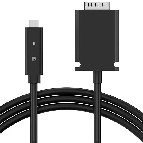 USB-C Dock Cable for Dell WD15 Docking Station DsiplayPort Dock Cable Compatible for Dell K17 K17A K17A001 (2.6ft Black)