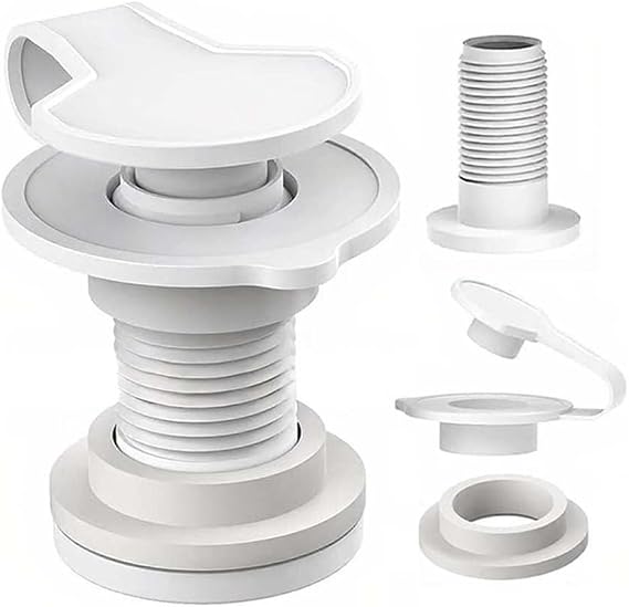 Replacement Drain Valve for Coleman Coolers and for igloo, Threaded Stopper Kit with Extra Ring, Smooth Draining for Boating Tailgating, 1 Inch and 1.5 Inch Lengths(1.5-inch)