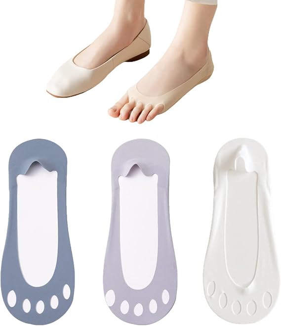 Womens No Show Liner Socks Low Cut and Non Slip Ankle Socks, Elastic, Breathable, Invisible, Size 5-8