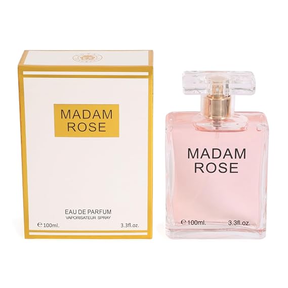 Madam Rose Womens Perfume Eau de Parfum Floral Woody Amber Scent 100ML 3.3 FL Oz