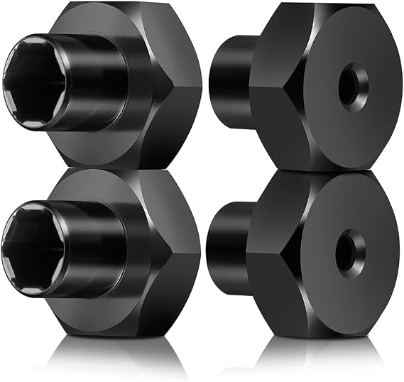 Pack of 4 5 mm to 12 mm (+10 mm) Wheel Hex Hub Extender Adapter for WPL 1/10 D12 2WD 1/24 SCX24 RC Cars Truck Upgrade Parts