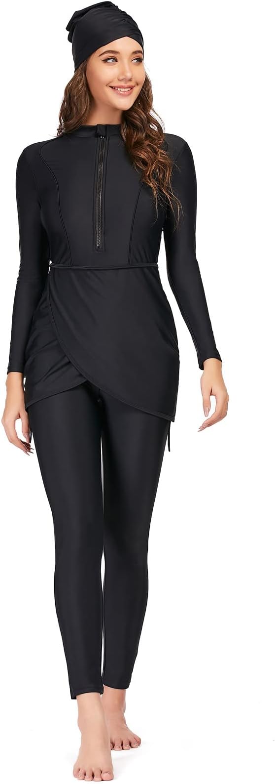 Burkini Swimsuits for Women Modest Muslim Swimsuit Islamic Long Sleeve Burkini Full Cover Hijab Top Pants Bathing Suit