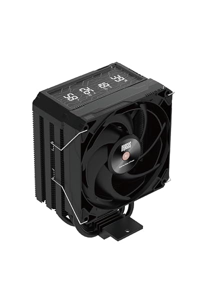DRAGOS DIGITAL Isı Göstergeli 4 Isı Borulu 3000RPM 220W Intel & AMD Siyah Kule Tipi CPU Soğutucu