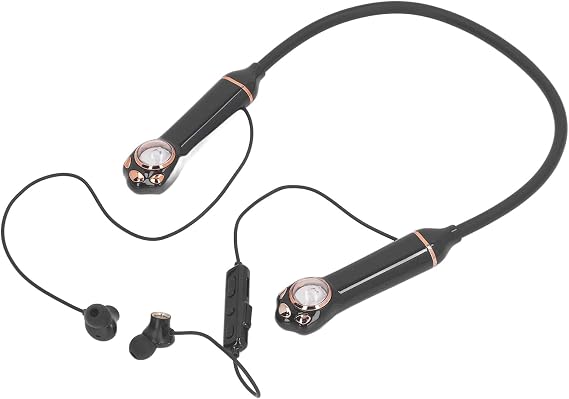 XUMIUZIY Neckband Bluetooth Headphones, Wireless Bluetooth 5.3 Stereo Neckband Earbuds with Microphone, IPX5 Water Proof, 40H Long Playtime, Cute Cat Design (Black)