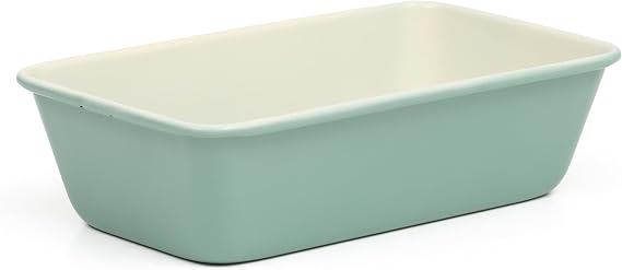 Martha Stewart Gallen 9 Inch Nonstick Carbon Steel Loaf Pan Teal, Durable Bakeware for Even Baking and Easy Release