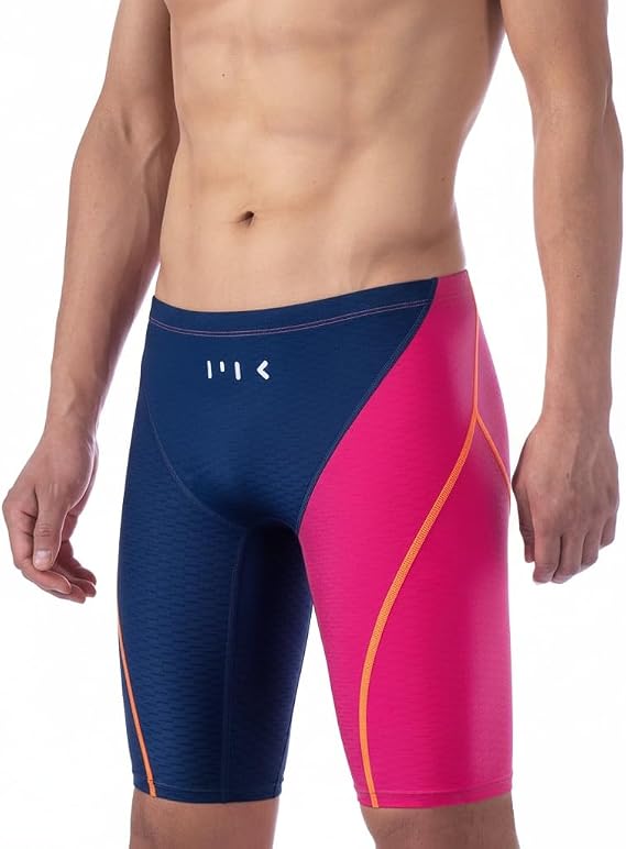 MY KILOMETRE Men's Swim Jammer Hydrophobic Woven Fabric Compression Swimwear Chlorine Resistant for Training Racing