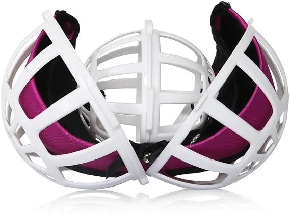 Sütyenler için Yıkama Topu, Çamaşır Makinesi Koruma Kafesi, Beyaz Plastik Çift Toplu Sistem, İç Çamaşırı Koruyucu