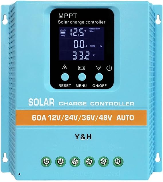 MPPT 100A Solar Charge Controller 12V 24V 36V 48V LCD Display Battery Intelligent Regulator Max 100V Input Dual USB for Lead-Acid/Lithium