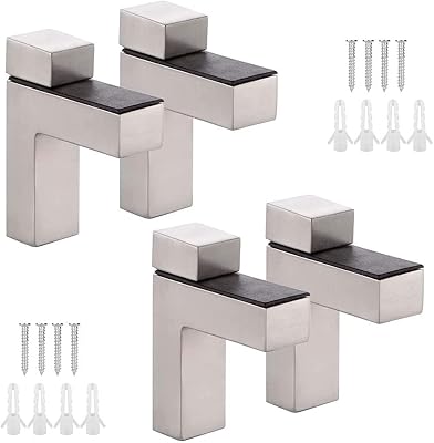 4pcs Adjustable Wood Glass Shelf Bracket Zinc Alloy Glass Clamp Holder Shelf Support for 5-30MM Thickness Glass