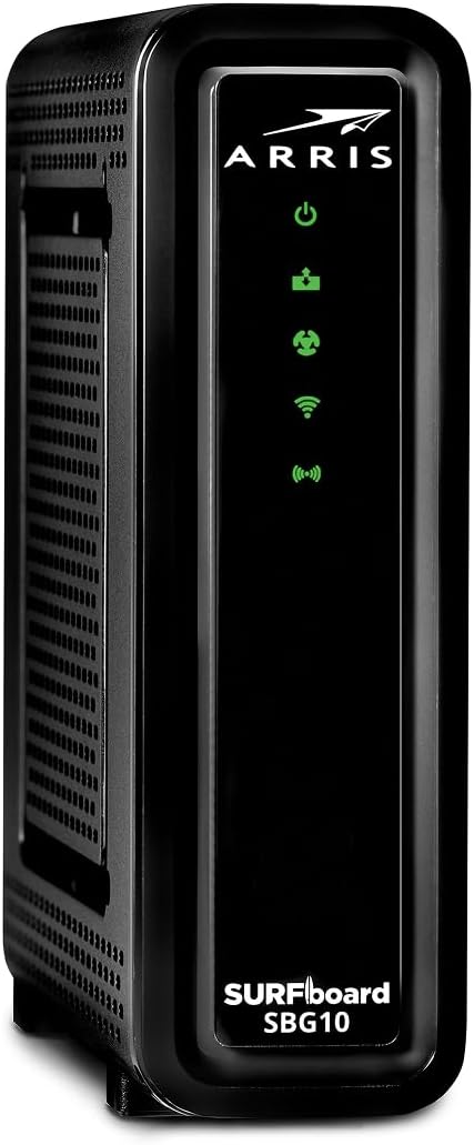 ARRIS (SBG10) - Cable Modem Router Combo - DOCSIS 3.0 16 x 4 Gigabit & AC1600 WiFi, [Check with your provider for compatibility]400 Mbps Max Internet Speeds