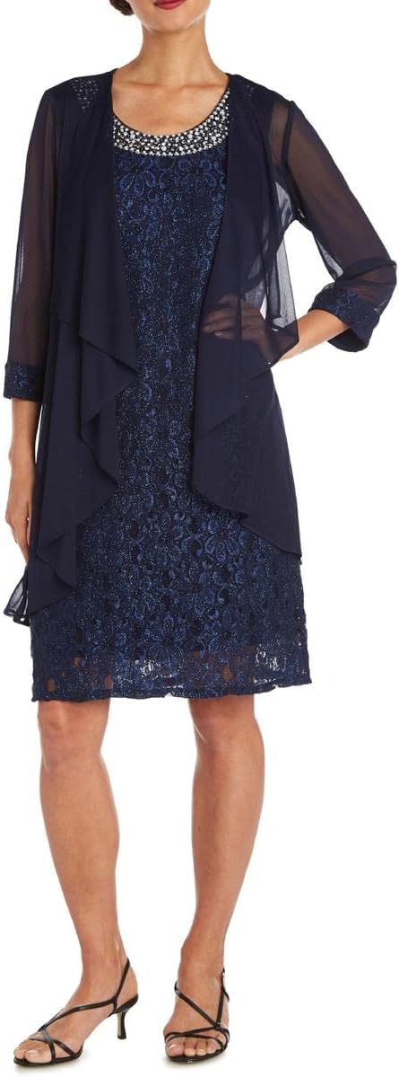 R&M Richards Women's Sparkling Nights Jacket Dress