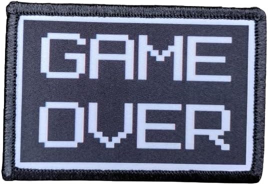Game Over Morale Patch - 2x3 Hook and Loop Patches for Molle Gear, Operator Hat, Rucksack, Pack Bag, Backpack, Tactical Accessories and Gear, Made in The USA