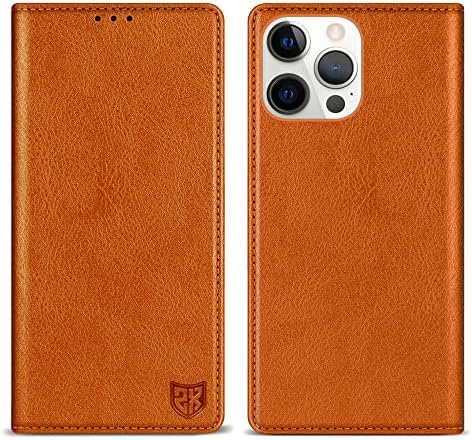 for iPhone 14 Pro Max Wallet Case with [RFID Blocking] Card Slot Stand Strong Magnetic Leather Flip Fold Protective Phone Case for iPhone 14 Pro Max Case WalletBrown-6.7 inch