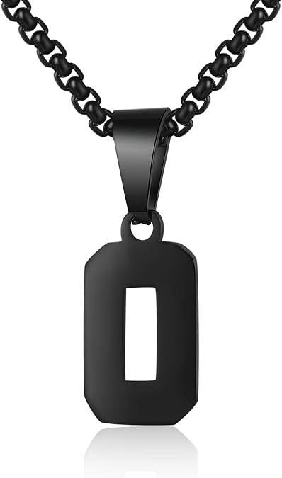 Number Necklaces Personalized Necklaces 18K Gold Plated Initial Number Pendant Stainless Steel Chain Sports Necklaces for Men Women