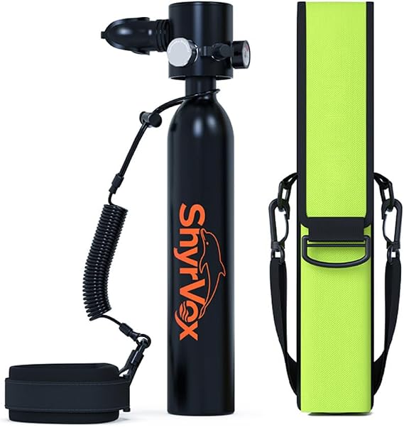 Lung Tank Scuba Tank Diving Tank,0.5L Mini Portable Scuba Tank,200bar Scuba Gear,6-10Min Underwater Breathing Device for Snorkeling Emergency Diving Underwater Activities