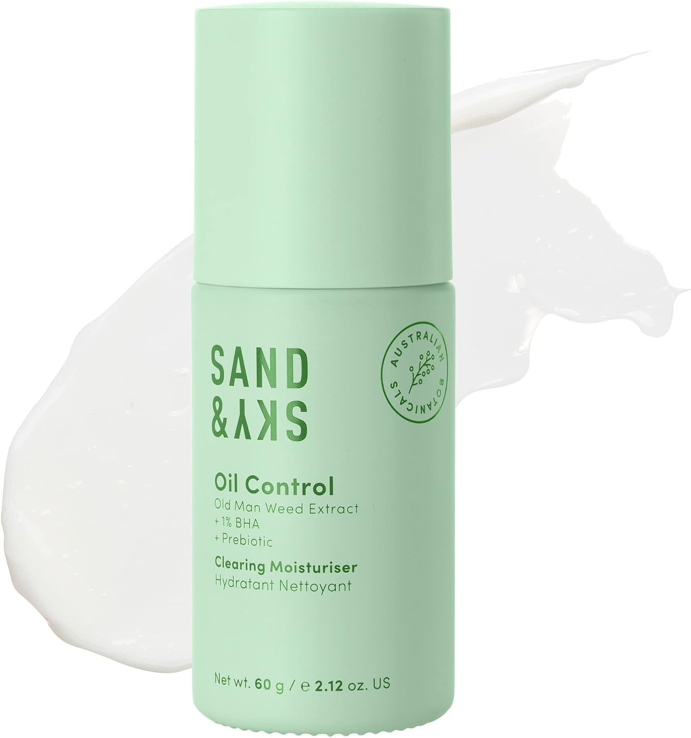 Sand & Sky Oil Control Lightweight Moisturizer with Salicylic Acid & Niacinamide - Oil-Free Face Cream for Blemish-Prone Skin, Balances Oil Production