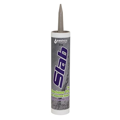 Sashco 16210 Slab Concrete Crack Repair Sealant, 10.5 oz Cartridge, Gray (Pack of 1)
