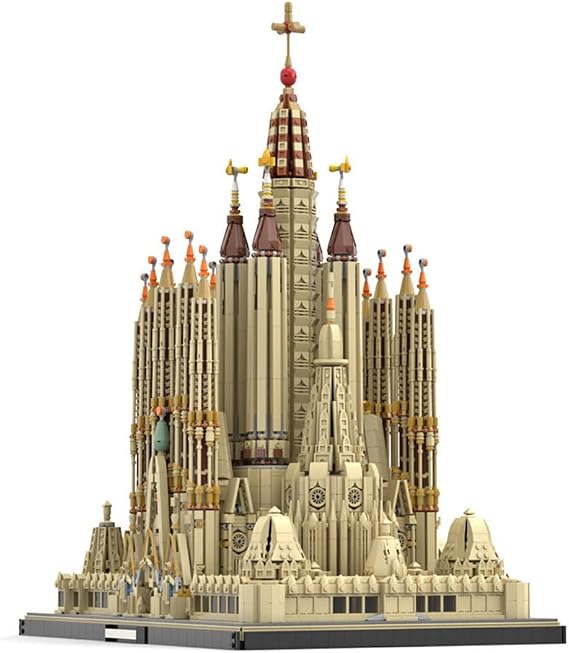 Sagrada Familia Architecture Building Set, 10045 Pcs Cathedral Model Bricks Kit, Spain Landmark Modular Display Construction Set for Adults and Architecture Collectors