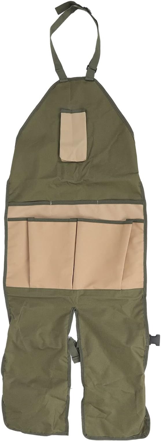 Gardening Apron with s, Work Apron for Garden Yard Farm, 600D Oxford Fabric Wear Resist Durable Buckle, Garden Tool Apron with Legs Protection Design for