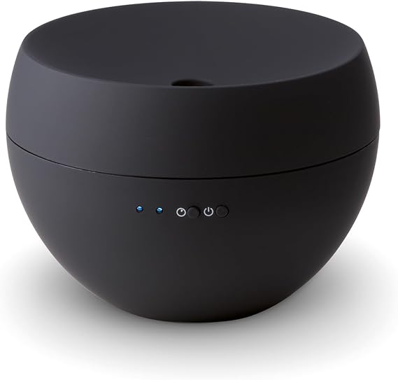 Stadler Form Aroma Diffuser Jasmine, Cable Operation, for Essential Oils | With interval mode, ultrasonic aromatherapy, for bedroom, living room and children's room, quiet, black