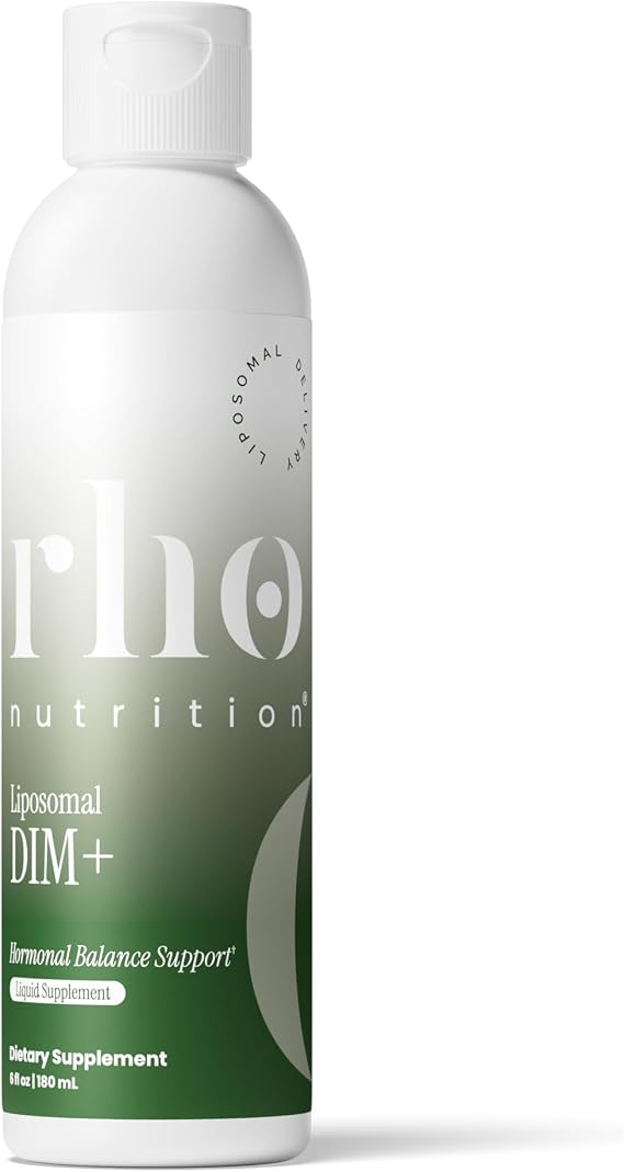 Rho Nutrition Liposomal DIM+ Liquid Supplement | High Absorption Formula, DIM+ with Sulforaphane Glucosinolate, Estrogen Metabolism & Hormone Balance, 30 Servings
