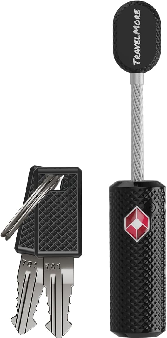 TravelMore TSA Approved Locks for Luggage with Keys, Secure Travel Locks
