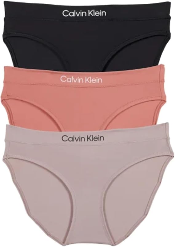 Calvin Klein Womens Bikini Panties, Comfortable Fit, 3-Pack